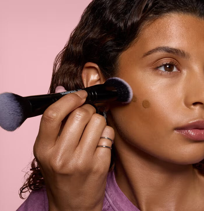 Brocha dúo para bronceador líquido y contorno