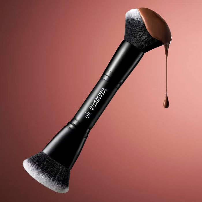 Brocha dúo para bronceador líquido y contorno