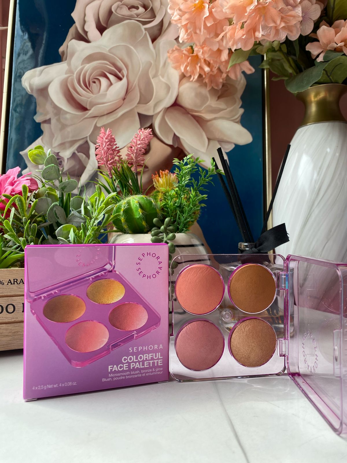 Colorful Face Bronzer, Blush & Highlighter Palette